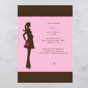Convite Chá Bebê/ Fraldas - modelo Pietra