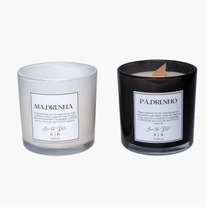 Vela perfumada black and white