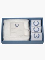 Classic Kit personalizado V com toalha, convite, 3 sabonetes