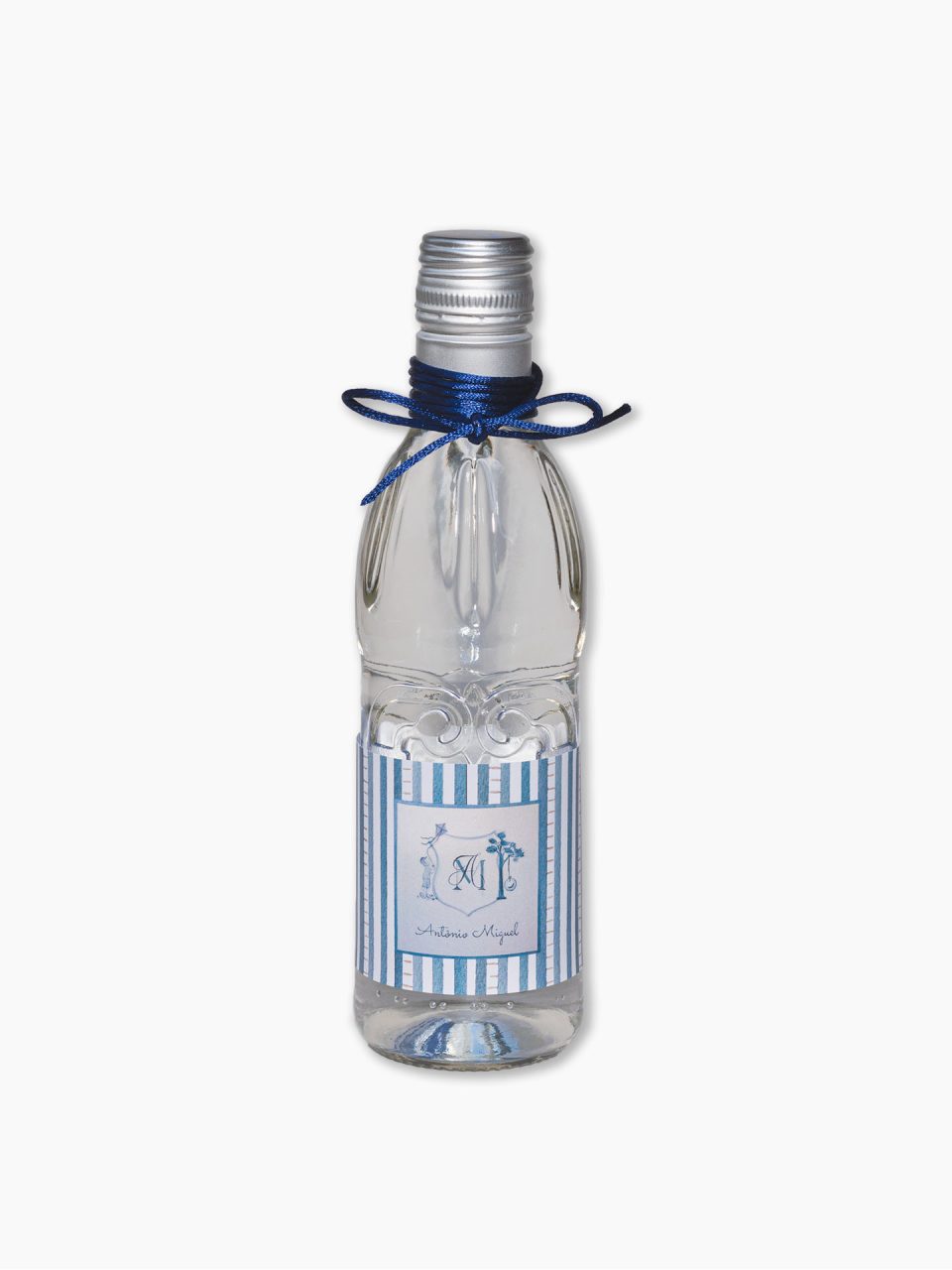 Agua mineral Platina personalizada em garrafa de vidro de 300ml com rótulo e cordão