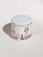 Vela Edição Especial Christmas Village em pote liso de porcelana