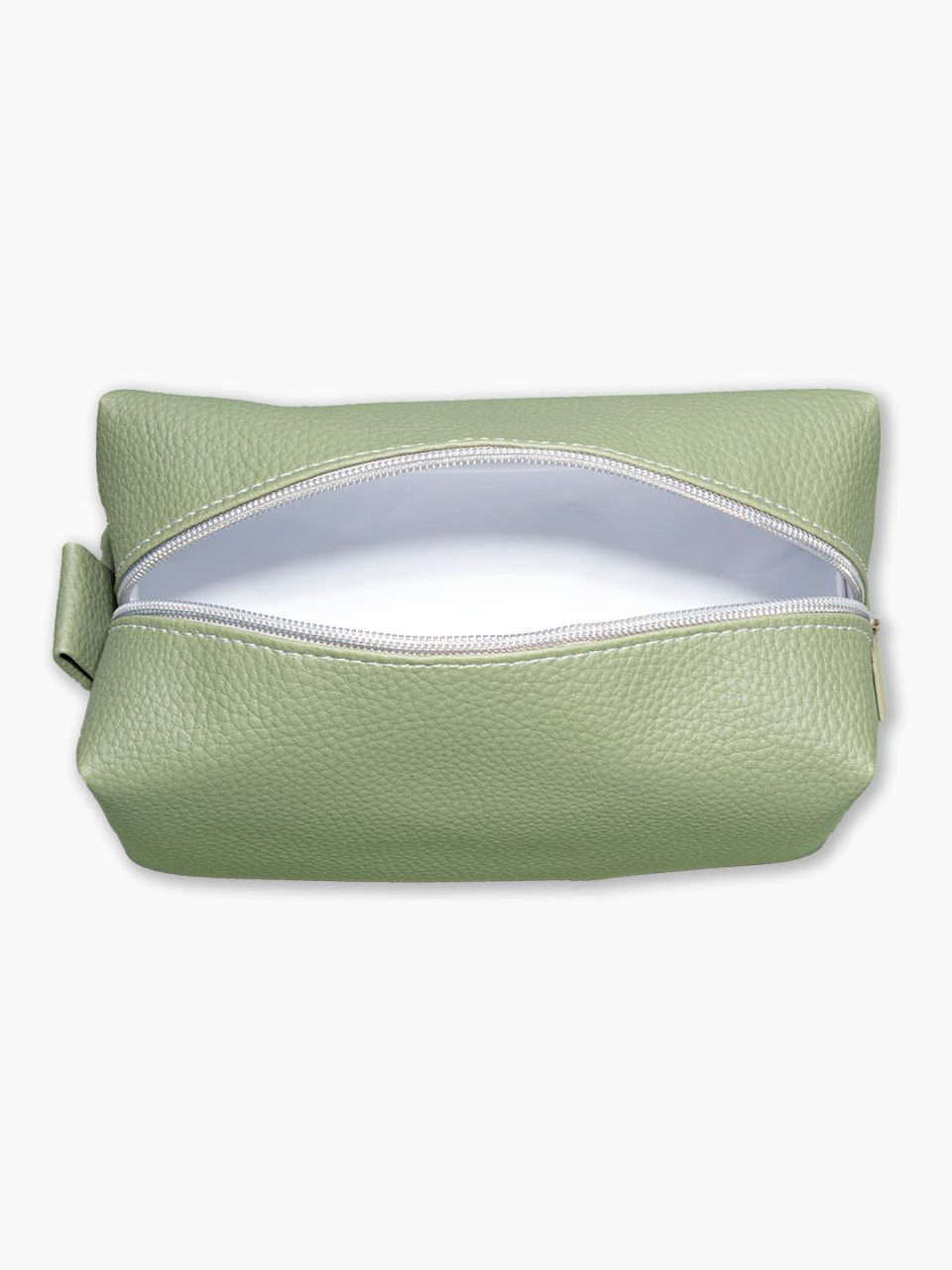 Necessaire em couro ecológico com forro branco