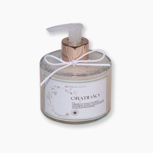 Sabonete líquido Gratidão perfumado em frasco de vidro de 240ml