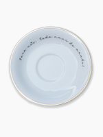 Pires que acompanha a xícara de cafe, personalizada com mensagem er ouro