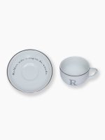 Xicara de Café Personalizada com mensagem e inicial de prata