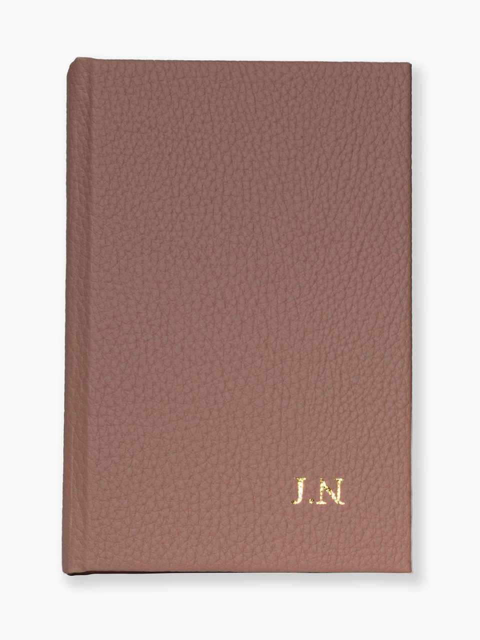 Moleskine em Couro Personalizado com Iniciais em hot stamp dourado