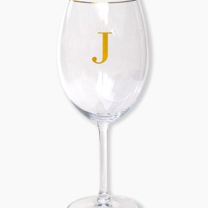 taça de cristal para vinho tinto Gastro 590ml personalizada com inicial em ouro