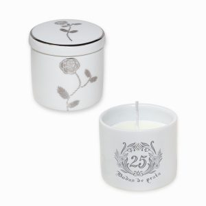Vela em Porcelana para Bodas de Prata
