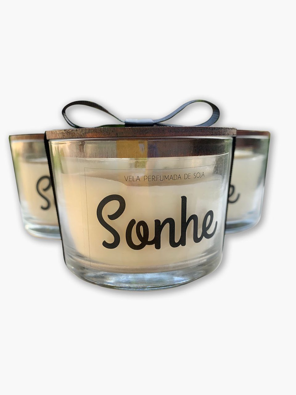 Vela aromática com mensagem Sonhe
