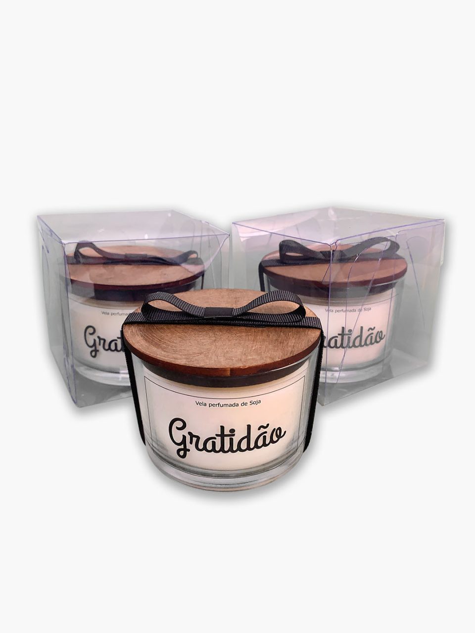 Vela com mensagem gratidão