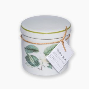 vela de massagem em porta joias de porcelana