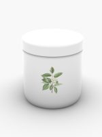 Vela de Massagem em porta joias de porcelana personalizada com estampa