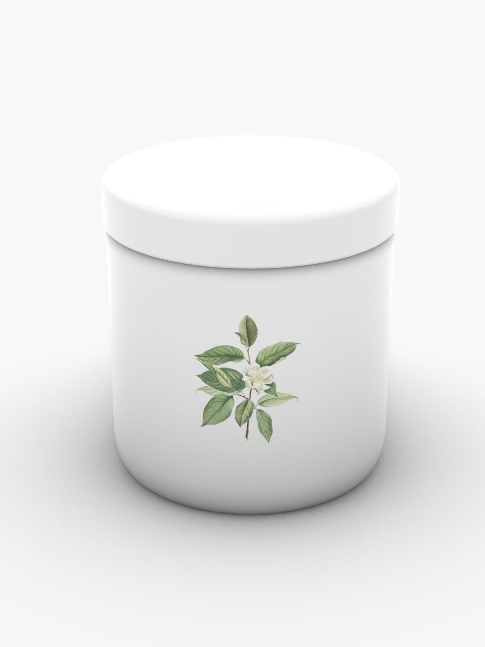 Vela de Massagem em porta joias de porcelana personalizada com estampa