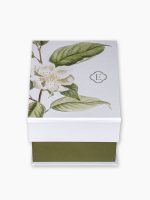 Caixa cartonada personalizada com impressão na tampa e berço para acomodar a moringa