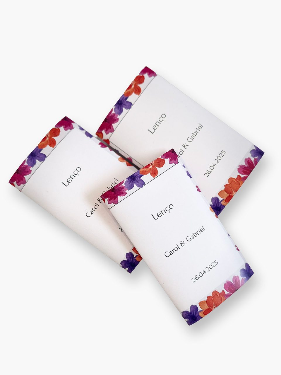 Lenço de papel para kit toalete personalizado