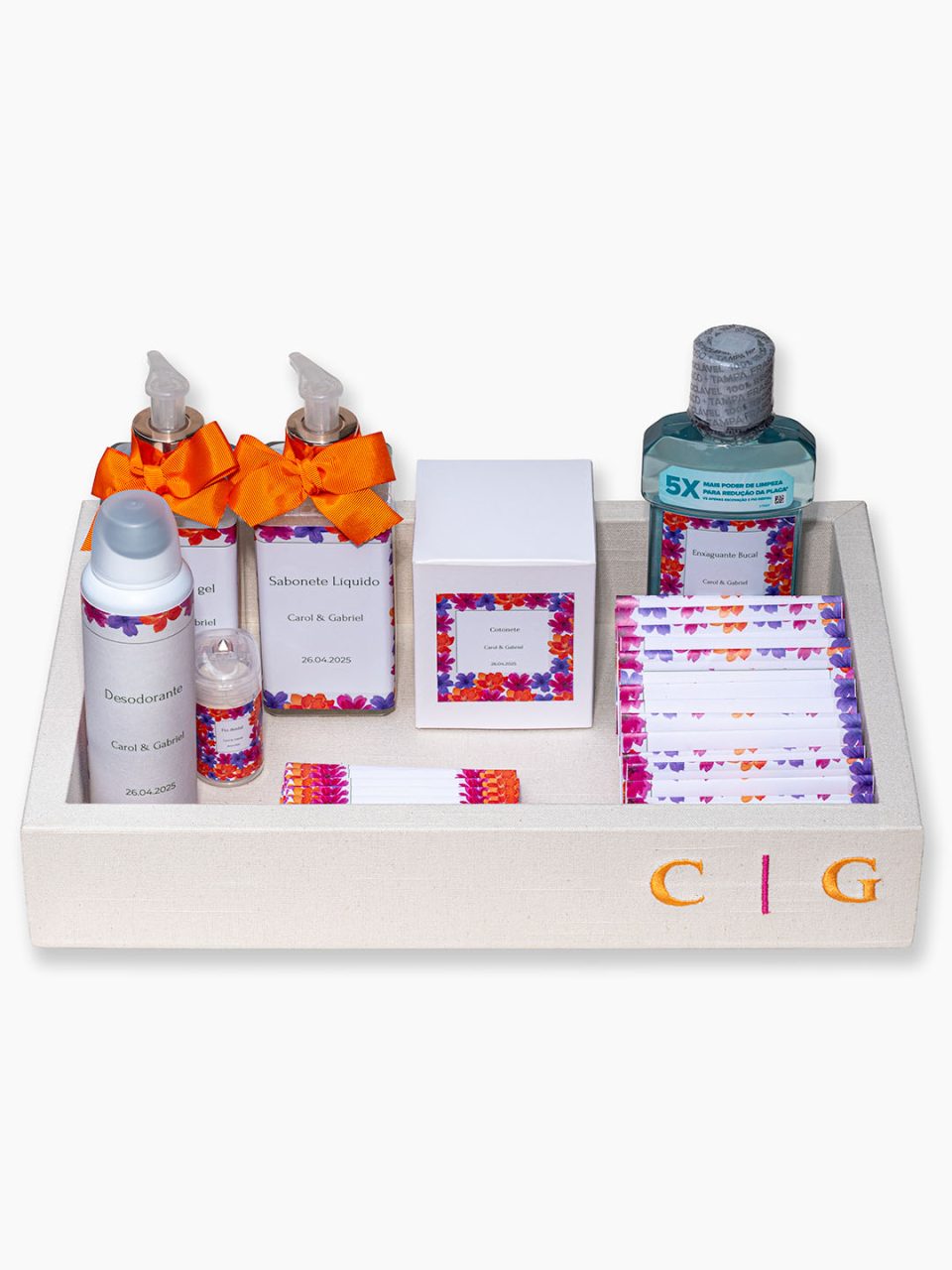 Kit Toalete casamento para banheiro masculino, personalizado