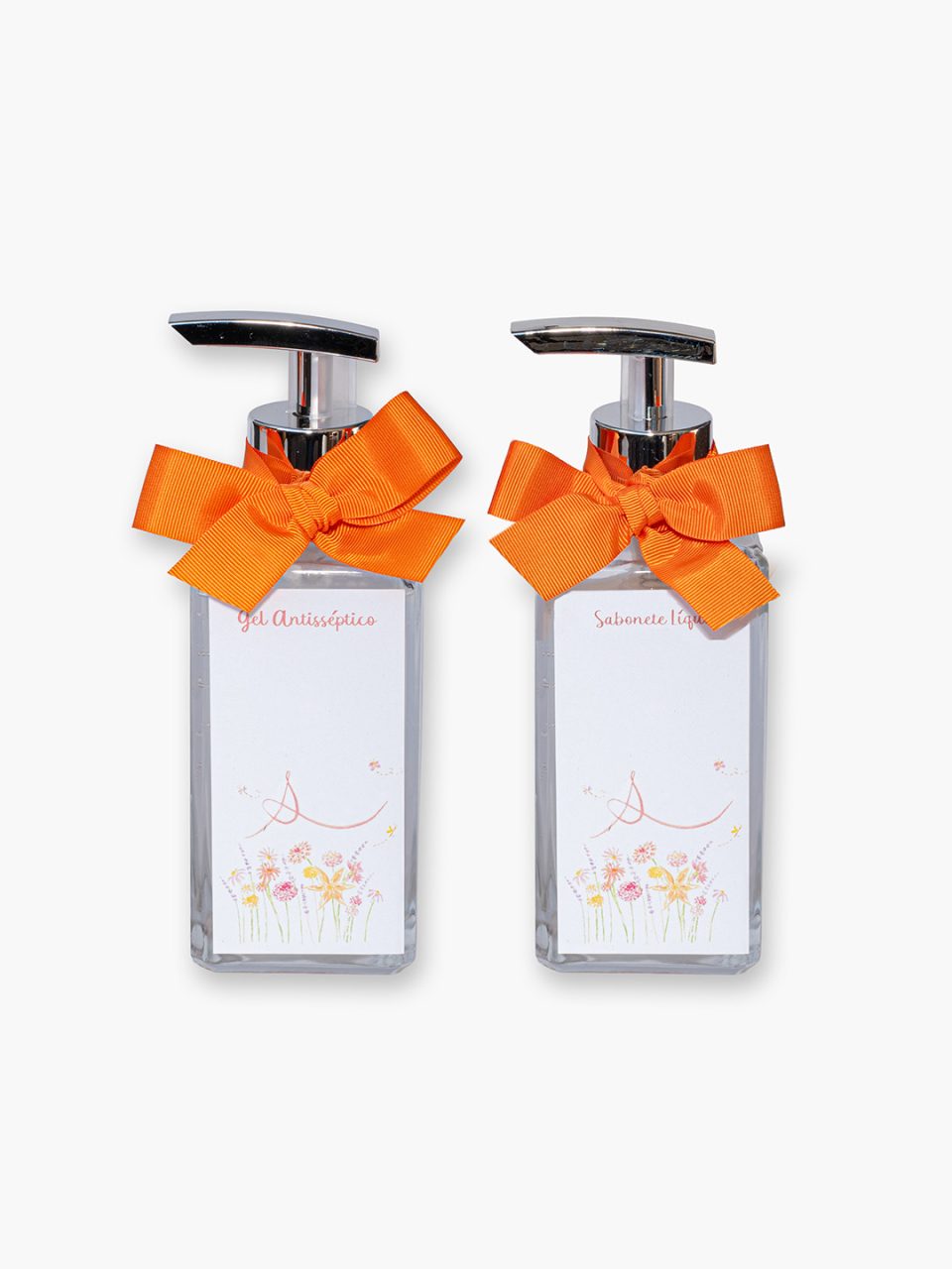 Duo kit toalete com sabonete liquido e gel antisseptico personalizado