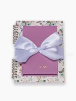 Kit Signature Planner & Moleskine com moleskine em couro ecológico personalizado com iniciais + planner semanal + fita