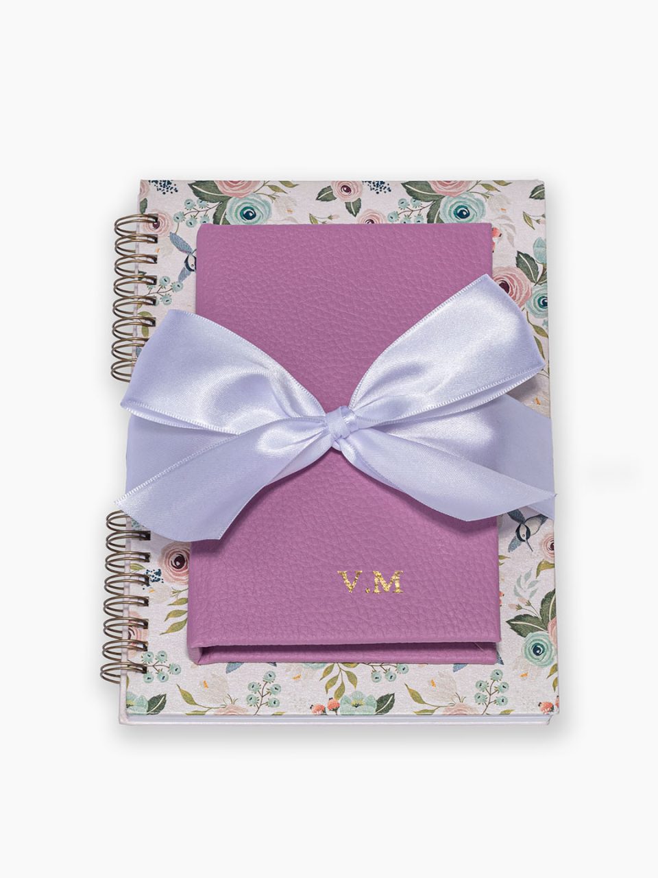 Kit Signature Planner & Moleskine com moleskine em couro ecológico personalizado com iniciais + planner semanal + fita