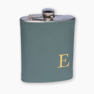 Cantil personalizado com capa de couro personalizado bordada com inicial