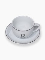 Xicara de café Nice com Inicial e filete de platina