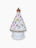 Imagem de Nossa Senhora Aparecida II com Ouro e decalque com flores