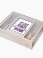 Caixa Célébrer Signature I com taças de cristal e porta-retrato
