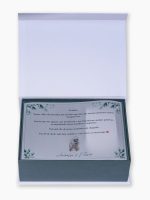 Caixa Personalizada Célébrer III – Solteiro com convite em papel vegetal