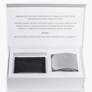 Caixa Personalizada Célébrer XI – Padrinho para carteira e gravata