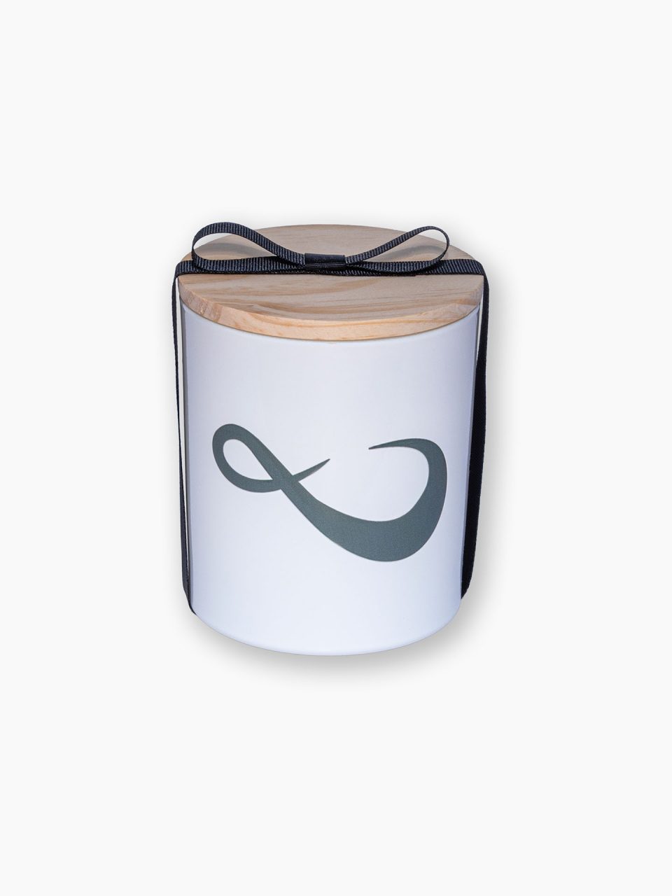 GFA8105 Vela Personalizada Lumière Corporate 300ml com personalização em DTF, tampa de madeira e fita