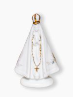 Imagem de Nossa Senhora Aparecida tamanho P com pintura e ouro