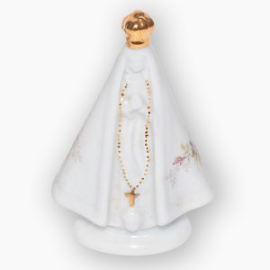 Imagem de Nossa Senhora Aparecida tamanho P com pintura e ouro