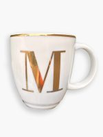 Caneca Atlanta com Inicial em Porcelana