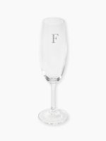 Taça de Cristal Personalizada com Inicial em Platina para Espumante