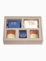 Kit Festejar Signature I com necessaires, copos de ceramica de café e gravata