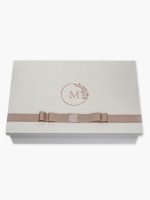 Caixa MDF Grand Kit Revelação Gravidez com bordado e fita