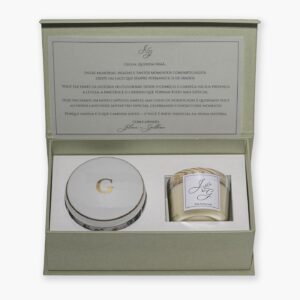 Caixa personalizada Célebrer III - Madrinha solteira com porta-joias com inicial e vela perfumada e convite