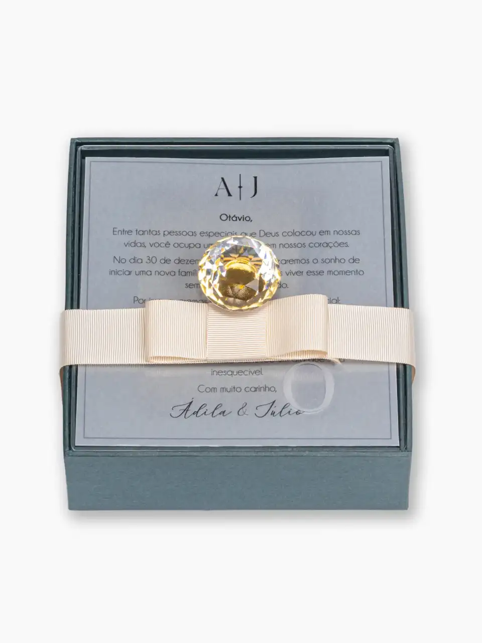 GFA6401-2 Caixa Célébrer Signature III - Gravata personalizada para padrinho de casamento