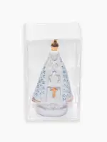 Imagem de Nossa Senhora Aparecida em porcelana com caixa de acrilico