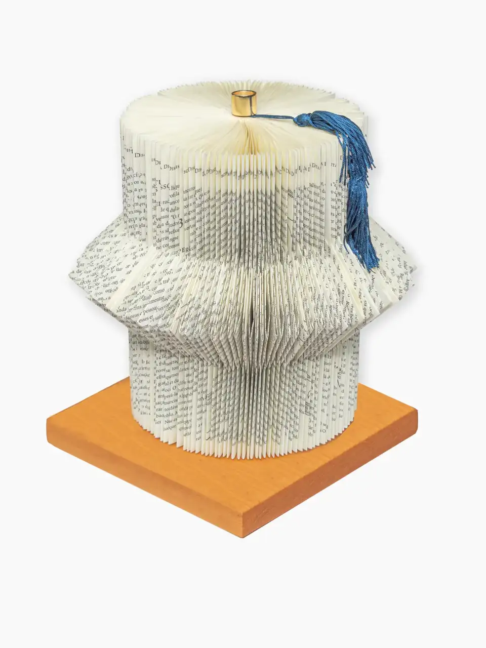 GFA1901 Escultura de livro 360 graus com base de madeira